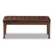 Baxton Studio Walsh Mid-Century Leather-Effect Polyester Upholstered Wood Dining Bench-Dark Brown 194-11757-ZORO - alternate 5